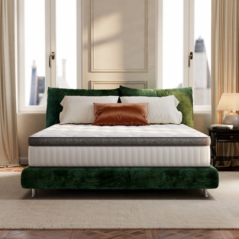 SweDrea 12 in. Medium Hybrid Memory Foam Mattress with CertiPUR-US and Oeko-TEX , Featuring Bamboo Charcoal Absorption.