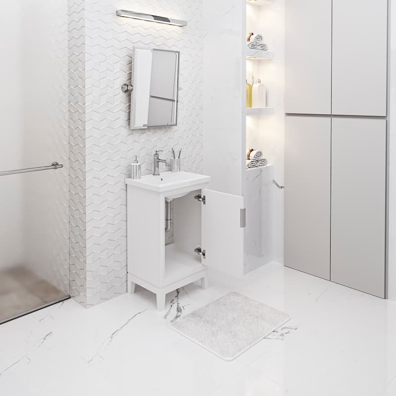 Elsa 20 In. Ceramic Sink Top Vanity with Single Faucet