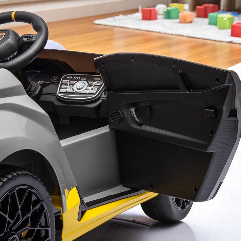 24V Licensed Lamborghini Ride-On Car for Kids with Drift Mode, Bluetooth Music, LED Lights, Remote Control -Electric Toy Vehicle