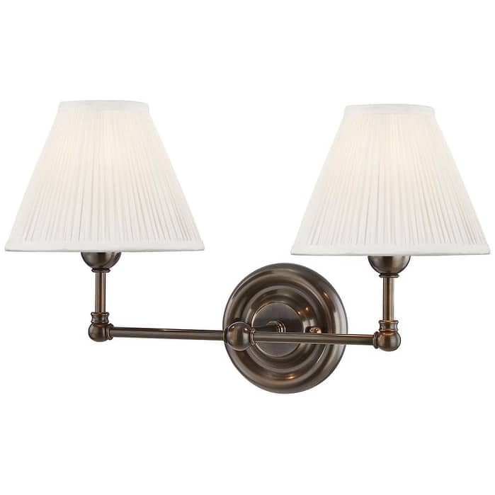Hudson Valley Lighting Classic No.1 2 Light 11" Tall Wall Sconce - Distressed Bronze