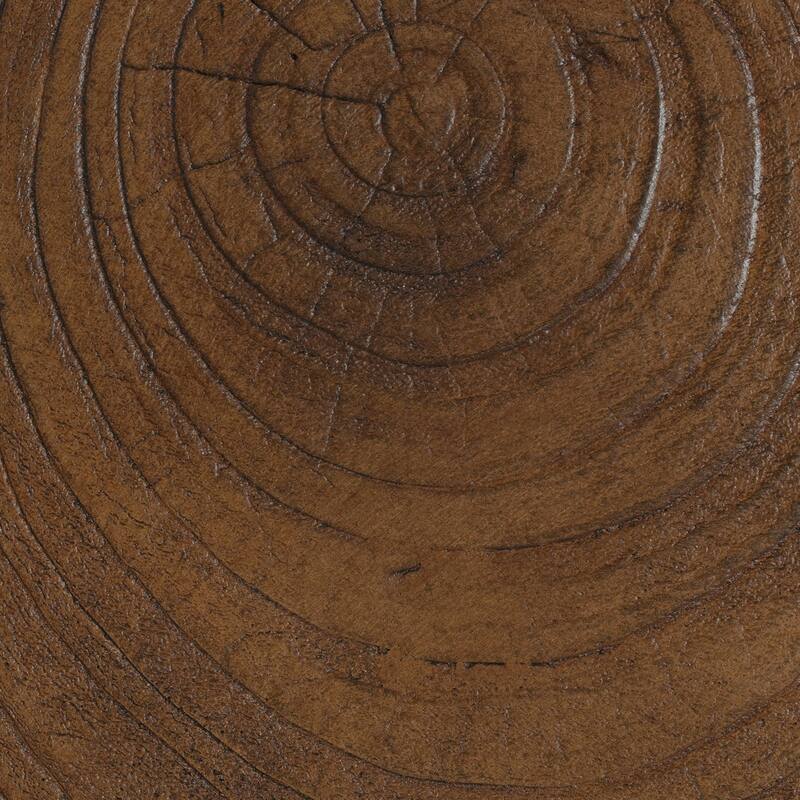 Roomfitters Patti Outdoor MGO Side Table with Authentic Wood Grain Finish, Waterdrop Base, Natural Wood - Natural Wood