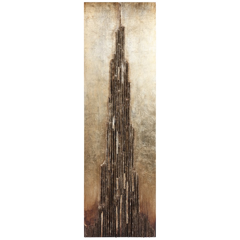 "Stratified" Handed Painted Rugged Wooden Wall Art