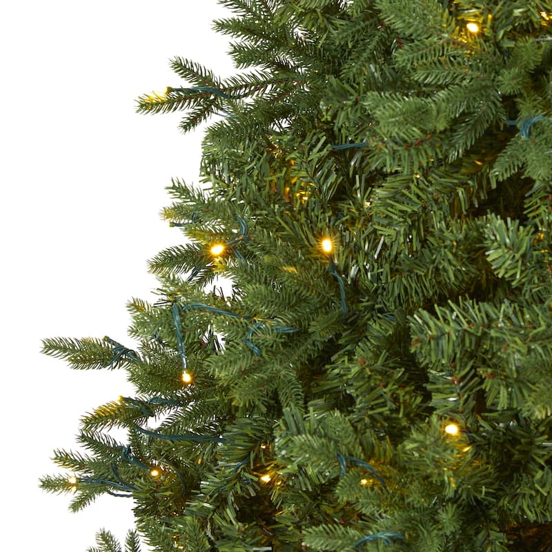 8ft Artificial Christmas Tree with Clear Lights - Vermont Fir Holiday Decor - Green - 96