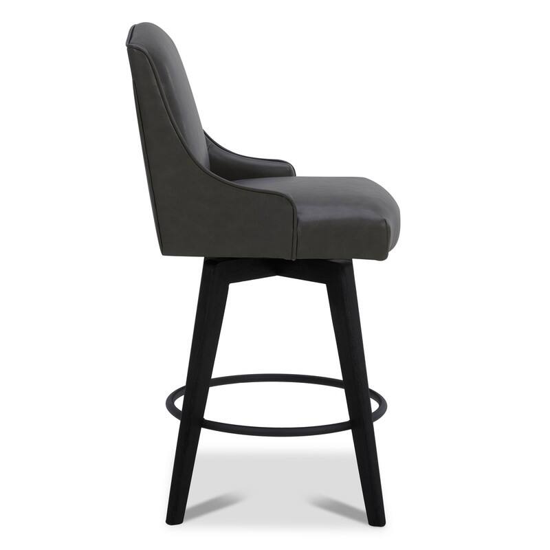 Spruce & Spring Jayden Upholstered Counter Height Swivel Barstool Set