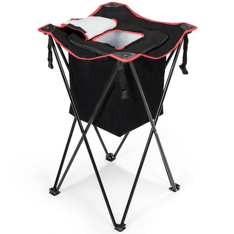 Portable Tub Cooler with Folding Stand and Carry Bag - 18.5" (L) x 18.5" (W) x 30" (H)