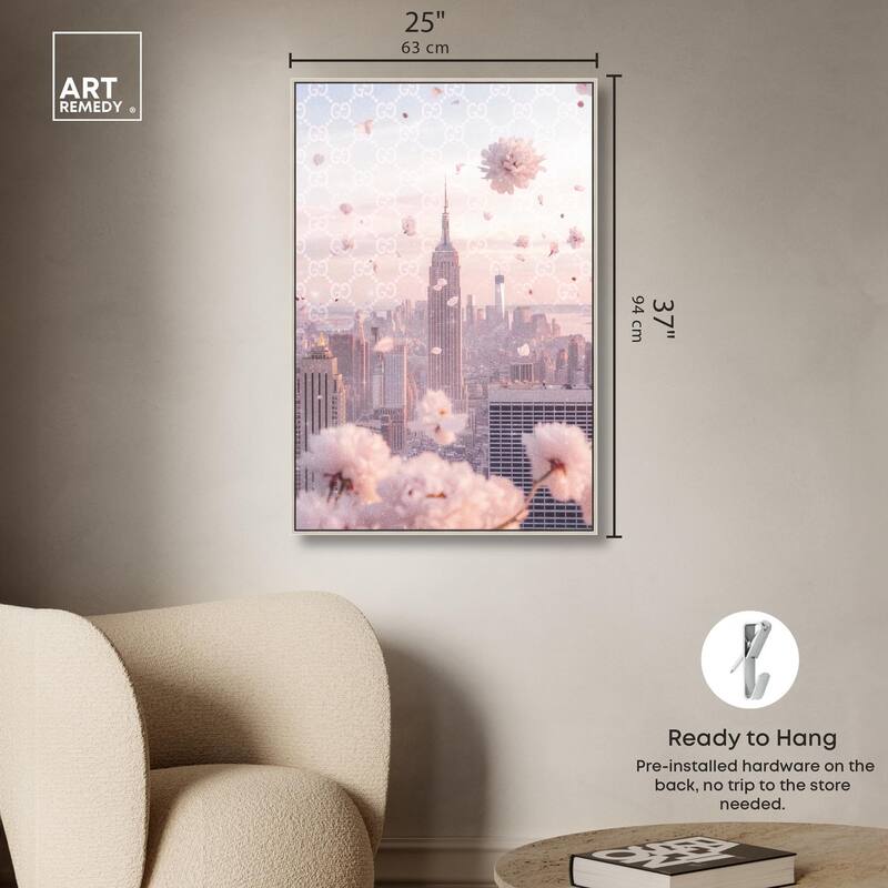 Raining Petals in NYC Canvas by Art Remedy