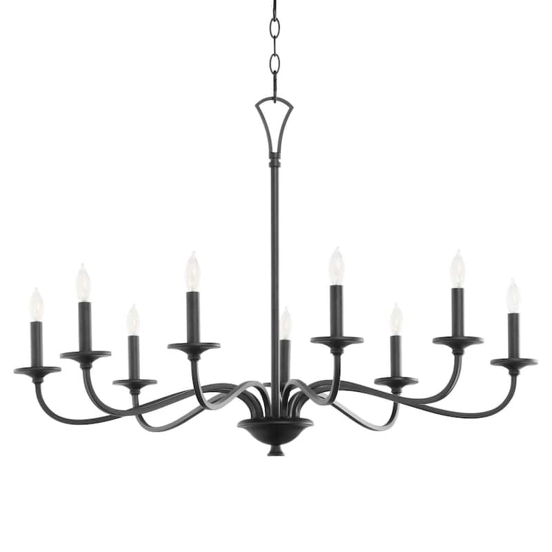 Quorum International 6021-9 Maryse 9 Light 37" Wide Taper Candle Style - Matte Black