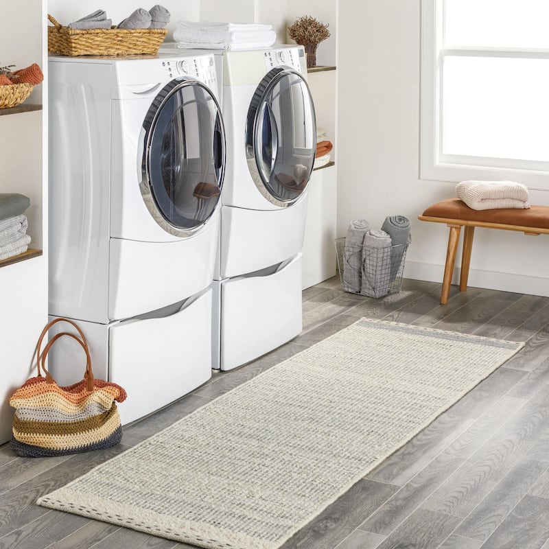 Livabliss Casual Sadie Dots Area Rug - 2'6" x 8' - Medium Grey