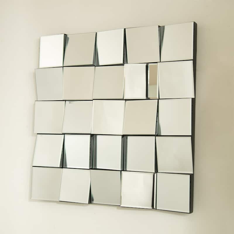 24" 3D Square Wall Mirror