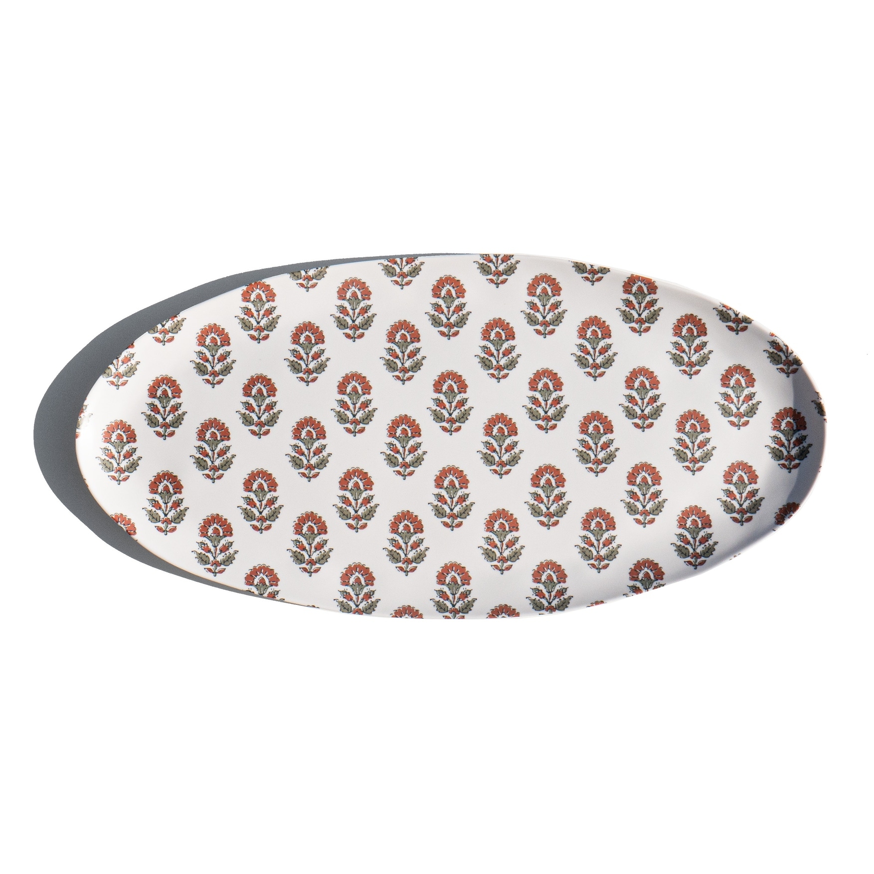Abode Homewares Kashmir Melamine Oval Serving Platter - 17.4" x 8.3"