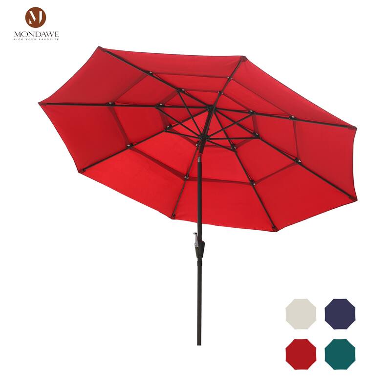 10ft Patio Market Umbrella with Double Airvent