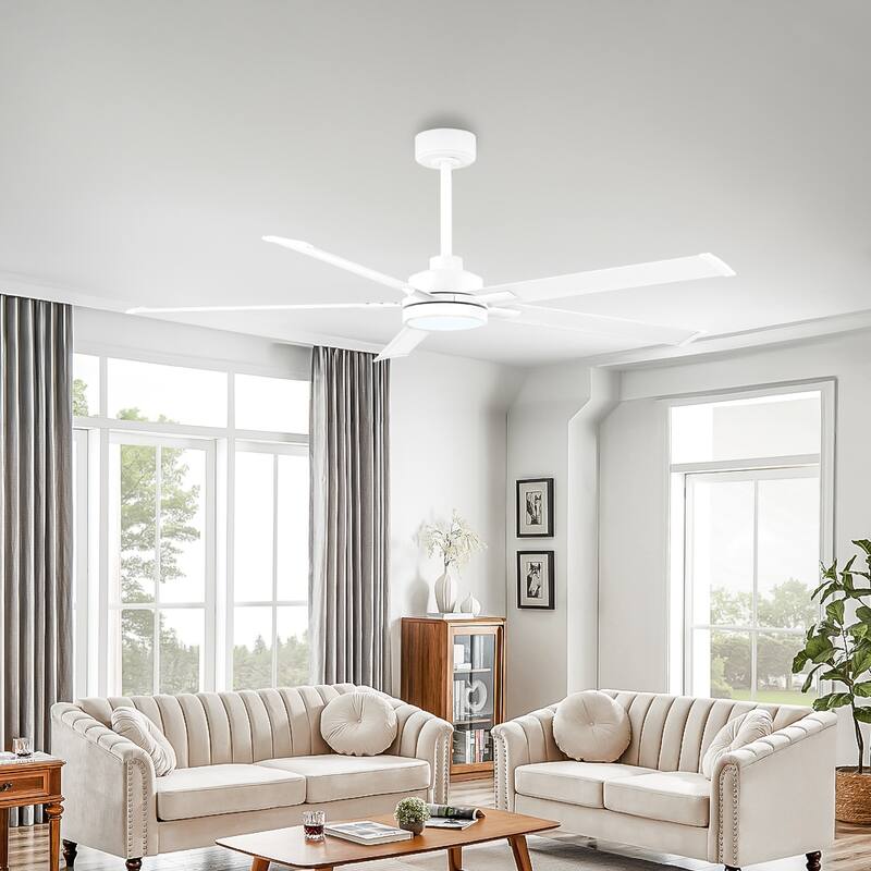 MLiAN 60 In. 5 Aluminium Blades Indoor LED Ceiling Fan with Remote, Smart Ceiling Fan - 60"