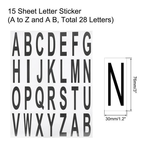 Letters Stickers Alphabet Sticky Letter Labels PVC Vinyl for Mailbox