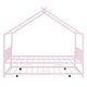 preview thumbnail 35 of 47, Full Size Metal House Bed with Trundle and Roof for Kids, Boys and Girls, Bedroom