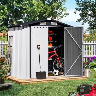 6x4 ft Metal Sheds & Outdoor Storage Shed Garden Tool Bike Shed
