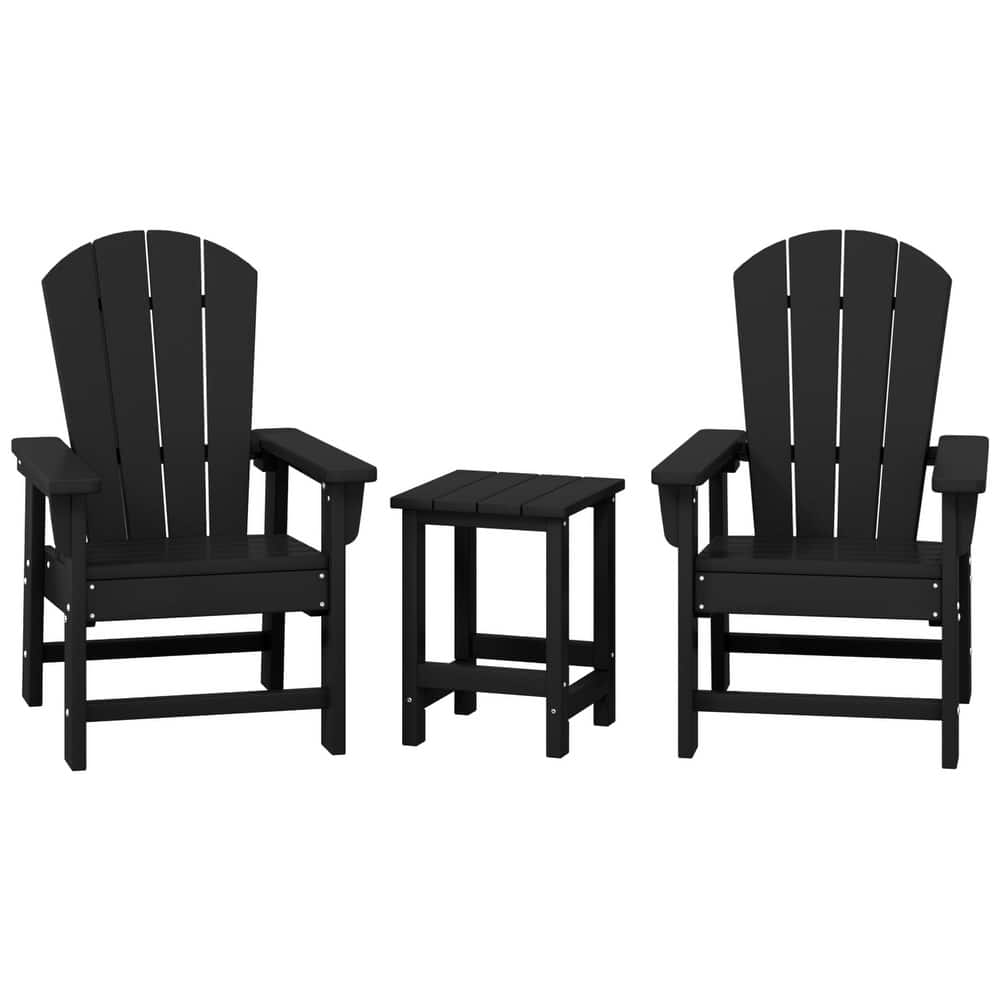 Laguna Kids Outdoor Poly Adirondack Chair With Side Table 3-Piece Set