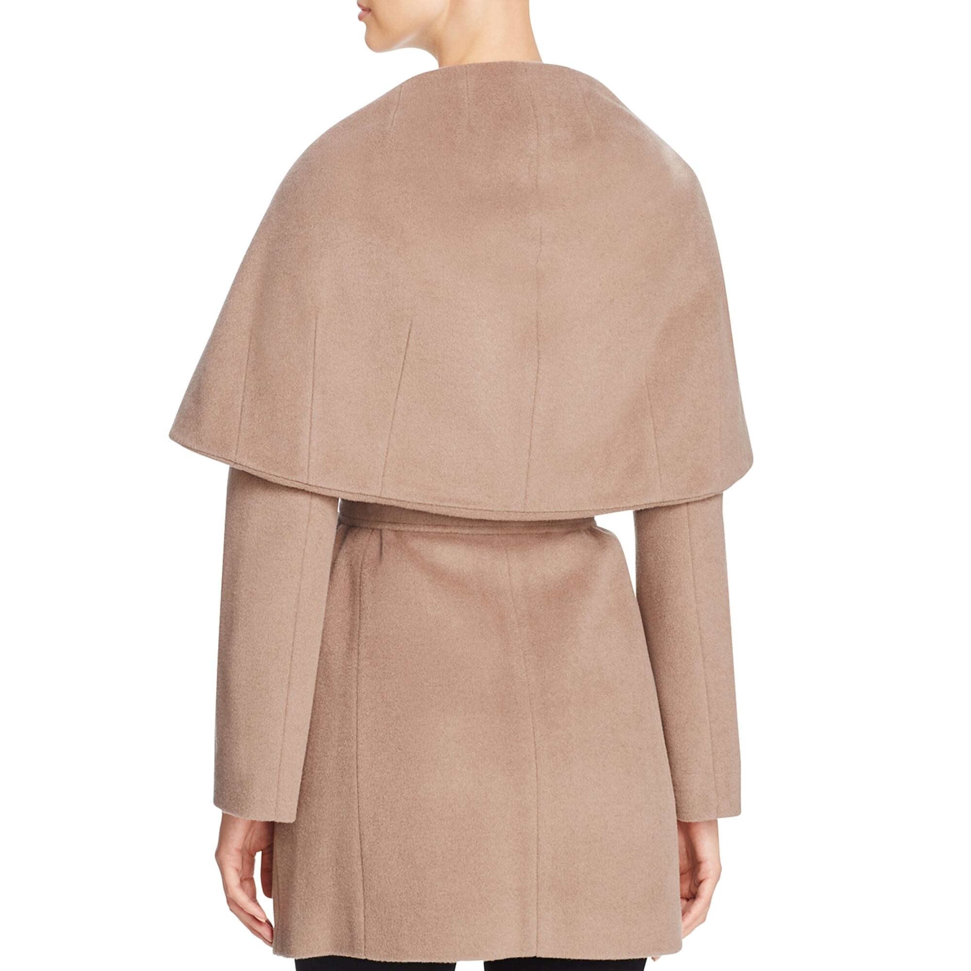 tahari wool wrap coat
