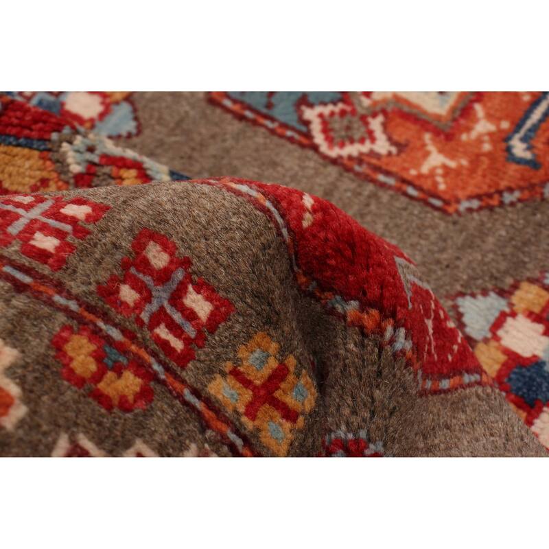 ECARPETGALLERY Hand-knotted Uzbek Ghazni Brown Wool Rug - 4'0 x 5'9
