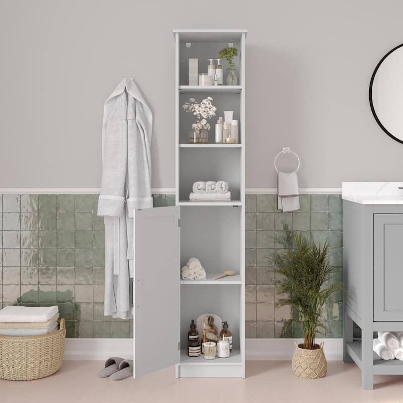 Freestanding Bathroom Storage Tall Linen Tower Storage Organizer