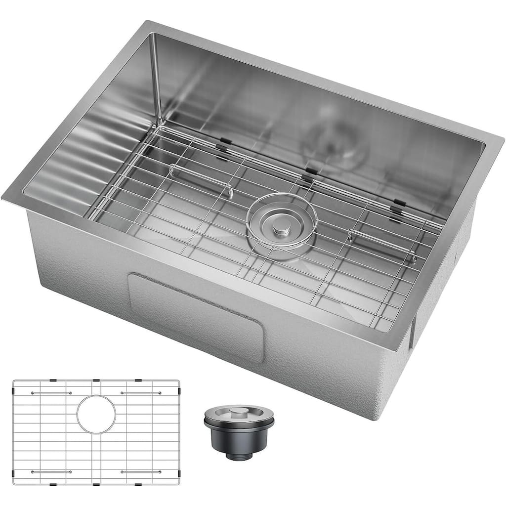 27"X19"X10" Undermount Kitchen Sink with Built-in Accessories for Kitchen Countertop Installation