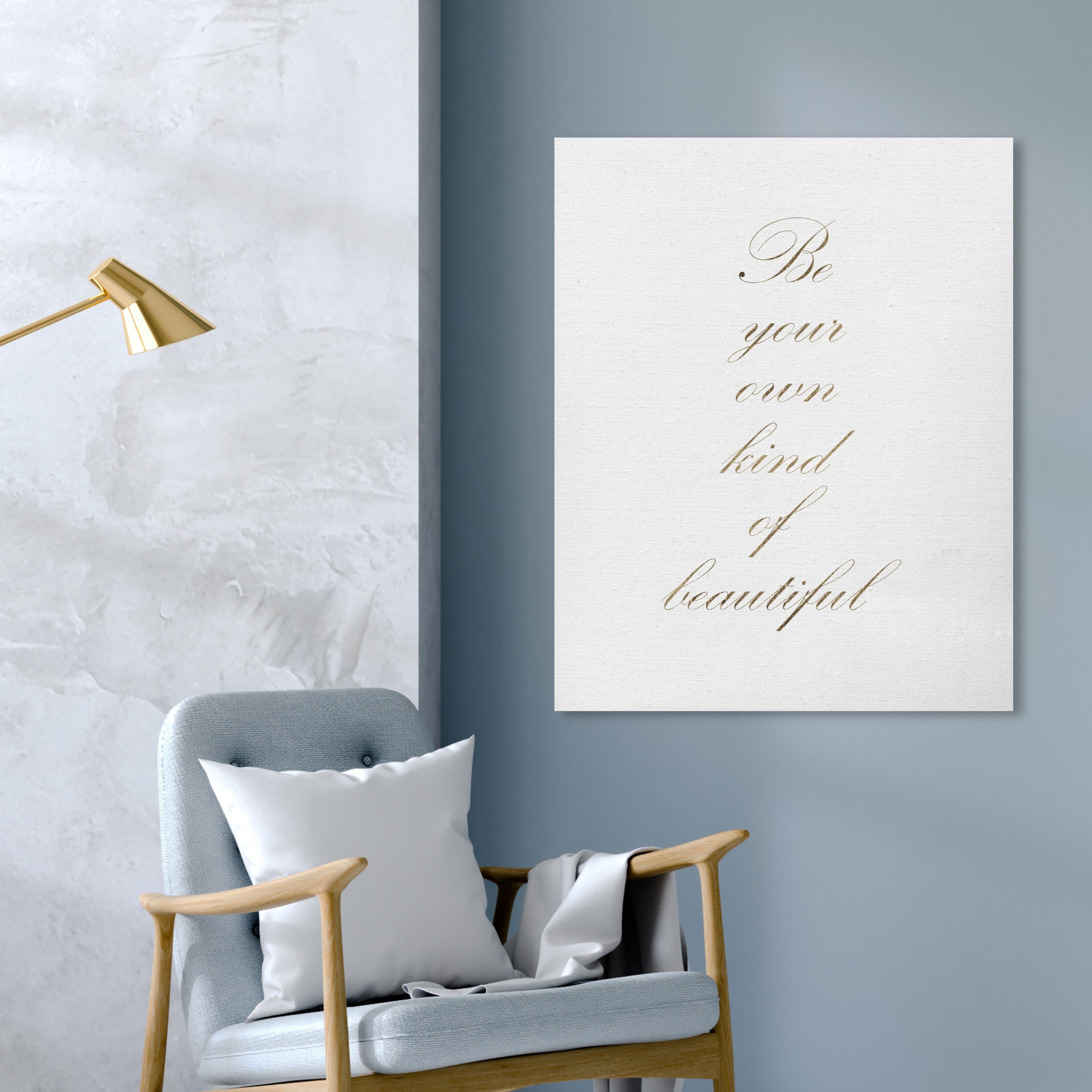 Oliver Gal 'More Gold Letters' Typography and Quotes Wall Art Framed Canvas  Print Love Quotes and Sayings - Gold, White - Bed Bath & Beyond - 32480456