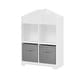 preview thumbnail 8 of 8, 2-Tier Kids Bookcase with Storage and Collapsible Fabric Drawers