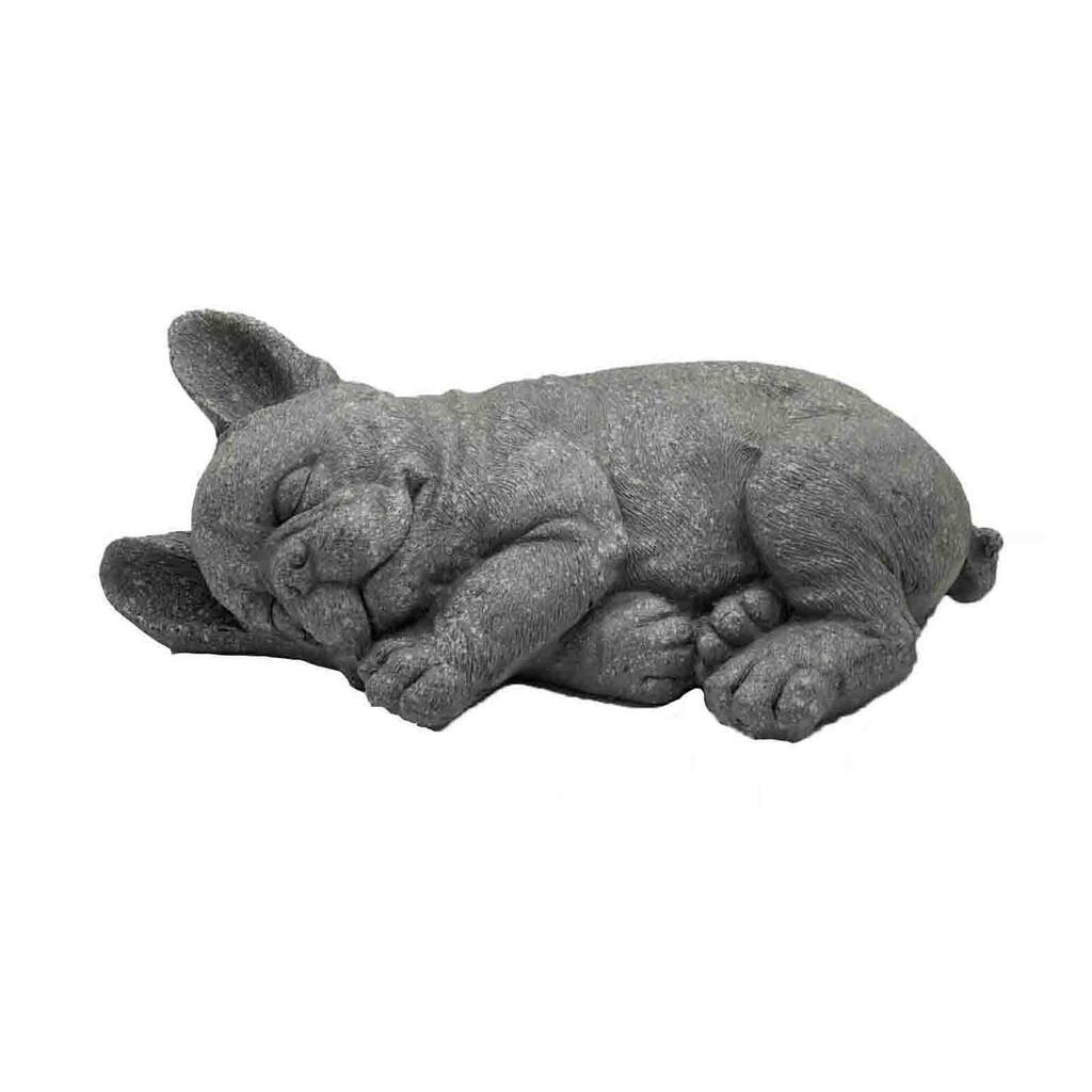 HomeRoots 7" Peaceful Sleeping Dog Indoor Outdoor Statue - Medium