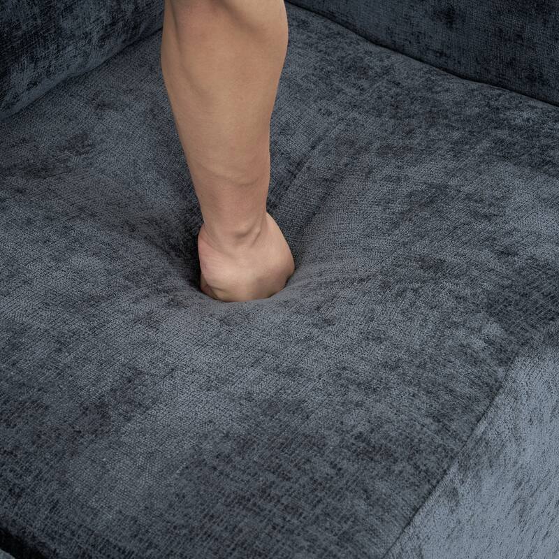 Christopher Knight Home - Cami 140.5" Chenille Upholstered U-shaped Modular Compressed Sectional Sofa with Pillows