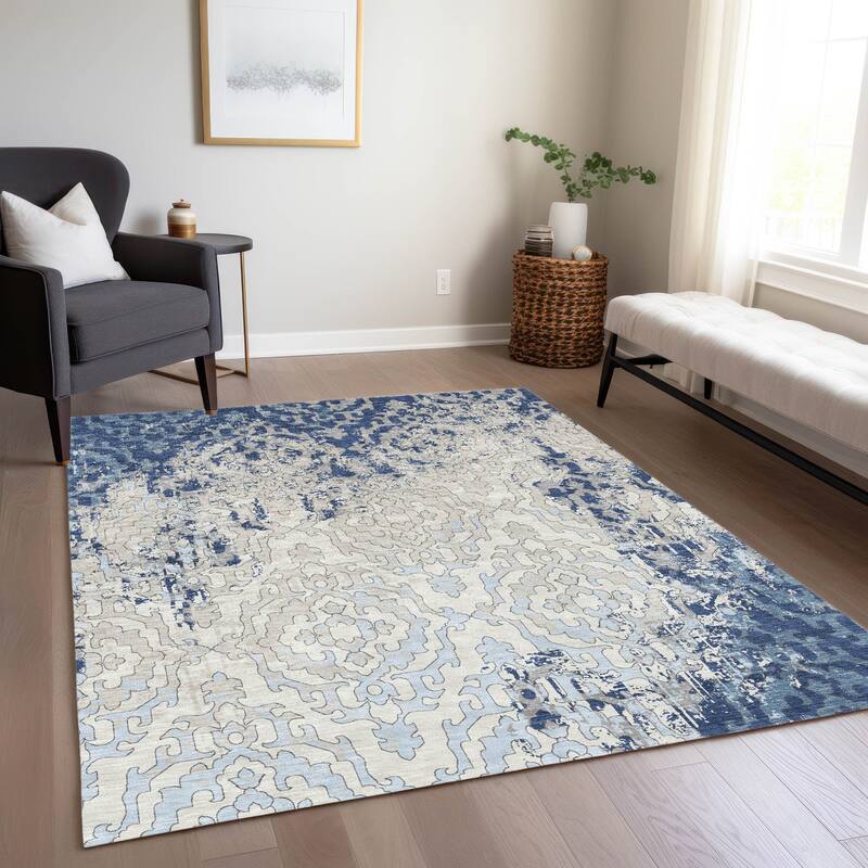 Machine Washable Indoor/ Outdoor Chantille Transitional Rug