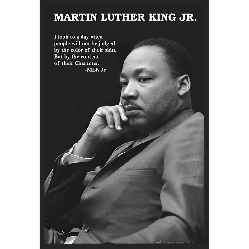 Martin Luther King Jr. - Character Framed Art Poster - 24 x 36 Inch