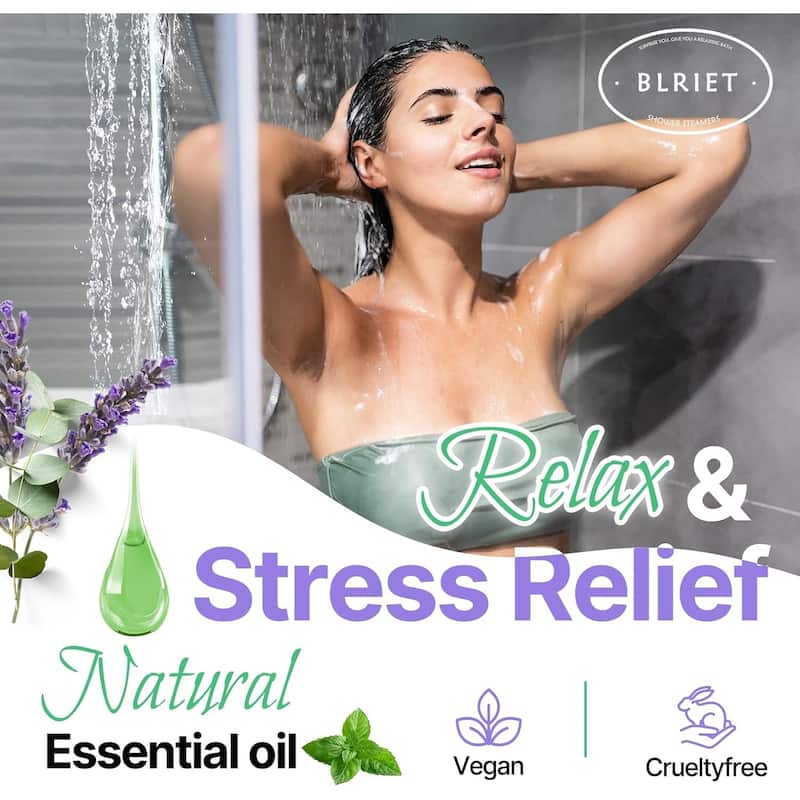 Natural Home Spa Self Care Relaxation Shower Bombs Beauty Gifts 8 Pack