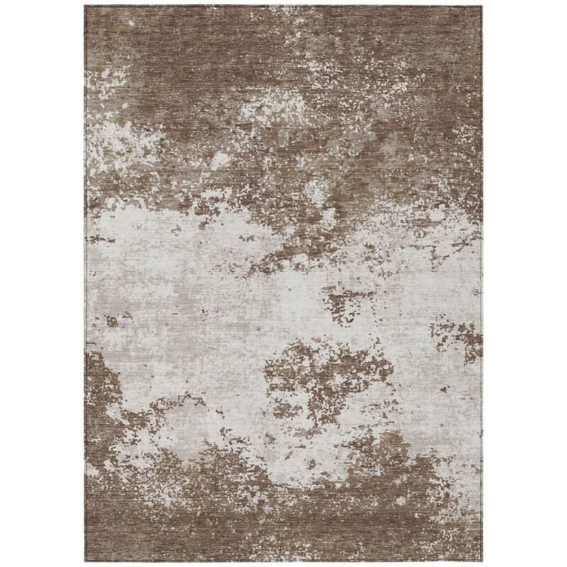 HomeRoots Abstract Transitional Rectangle Outdoor Rug