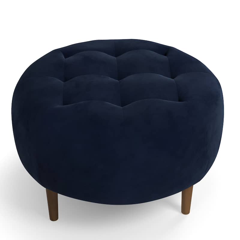 Bloomfield Round Velvet Ottoman