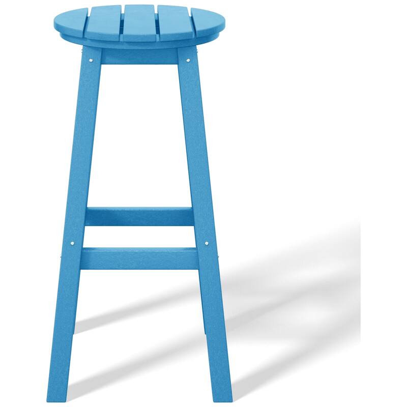 Laguna Hdpe All Weather Outdoor Patio 29" Round Bar Stool (Set Of 3)