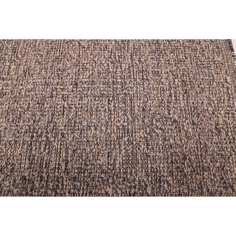 ECARPETGALLERY Hand-knotted Tangier Dark Grey Wool Rug - 5'4 x 7'8