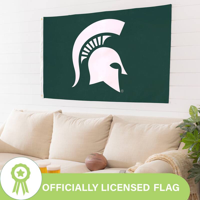 Michigan State University Single Sided Flag w/ 2 Grommets, 3'x5'