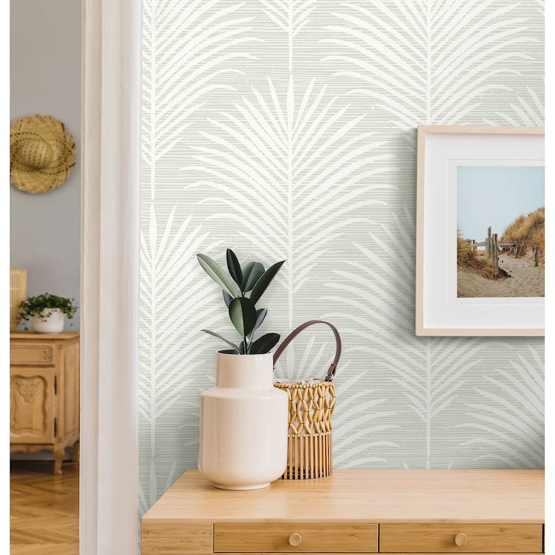 NextWall Grassland Palm Peel and Stick Wallpaper