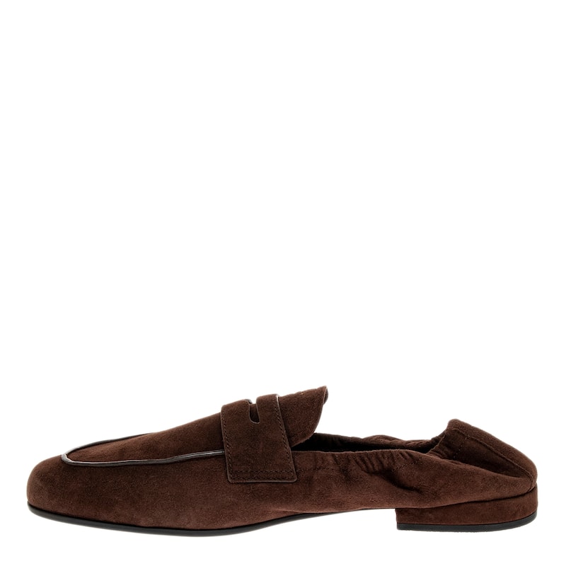 Prada Shuffle Antiqued Suede Loafers