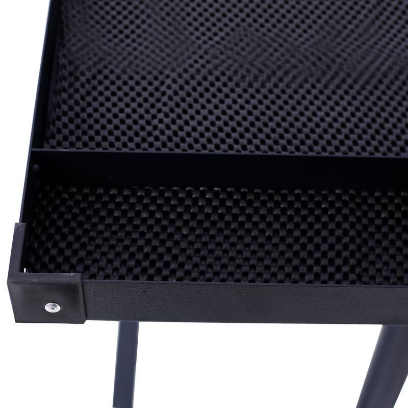 Adjustable Tear Down Work Table with Drawer for Garages, 2.5" Swivel Casters, 220 Pound Capacity, Rubber Corners, Heavy Duty