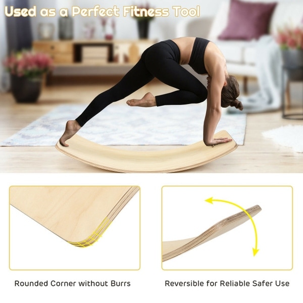 Kids wooden wobble board deals