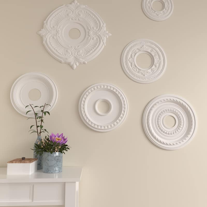 14 3/8"OD x 7/8"P Remy Ceiling Medallion - 14 3/8"OD x 7/8"P