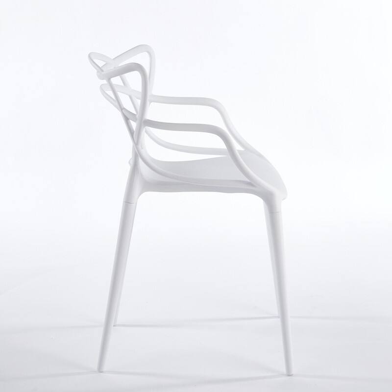 Modern Accent Chair with Clear Shell and Metal Legs, Versatile Dining or Desk Chair