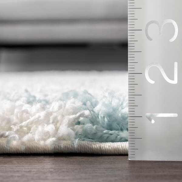 dimension image slide 0 of 4, Nuloom Kesha Contemporary Trellis Shag Area Rug