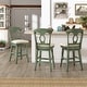 preview thumbnail 3 of 30, Ronda Napoleon Back Wood Swivel Chair