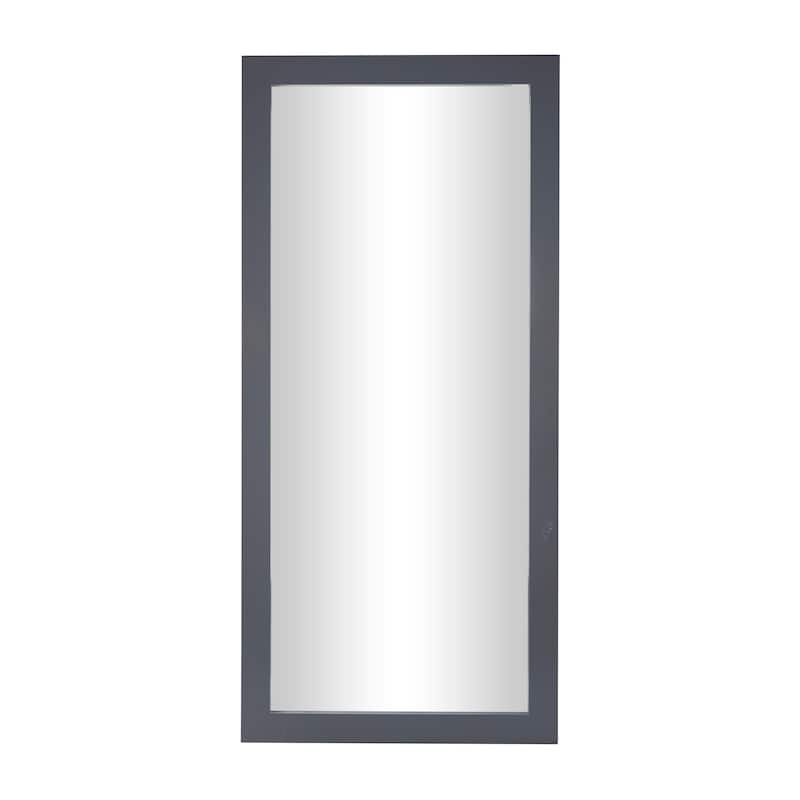 Grey Wood Modern Wall Mirror