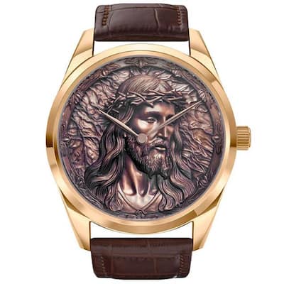 Egard Men's In His name Rose Gold Dial Watch - WCH-S9887-ROS - Rose Gold - 6 (36)