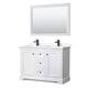Option White / White Cultured Marble Top / Matte Black