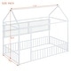 preview thumbnail 16 of 70, Metal Floor House Bed Frame with Fence and Shelves