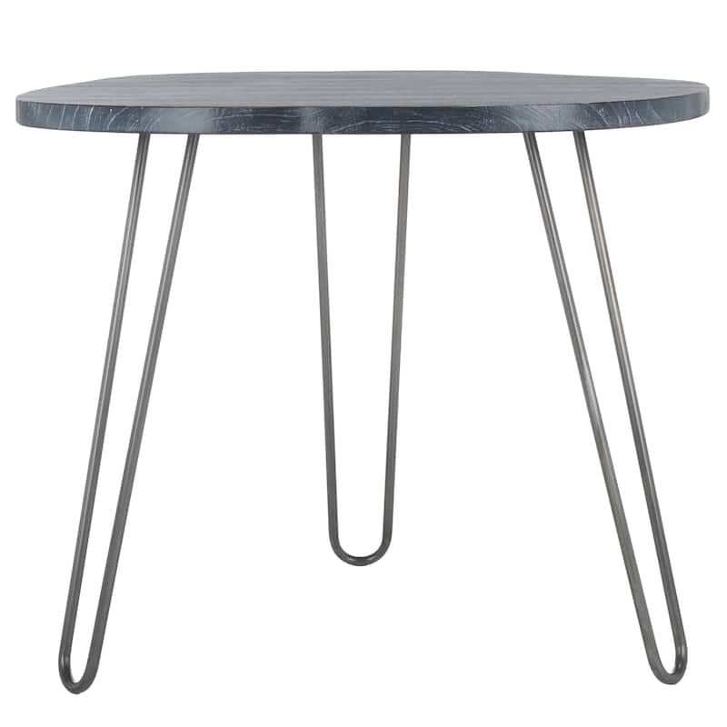 SAFAVIEH Lozka Wood Top Grey / White Wash Dining Table - 39.4" x 35.4" x 29.9" - 39Wx35Dx30H