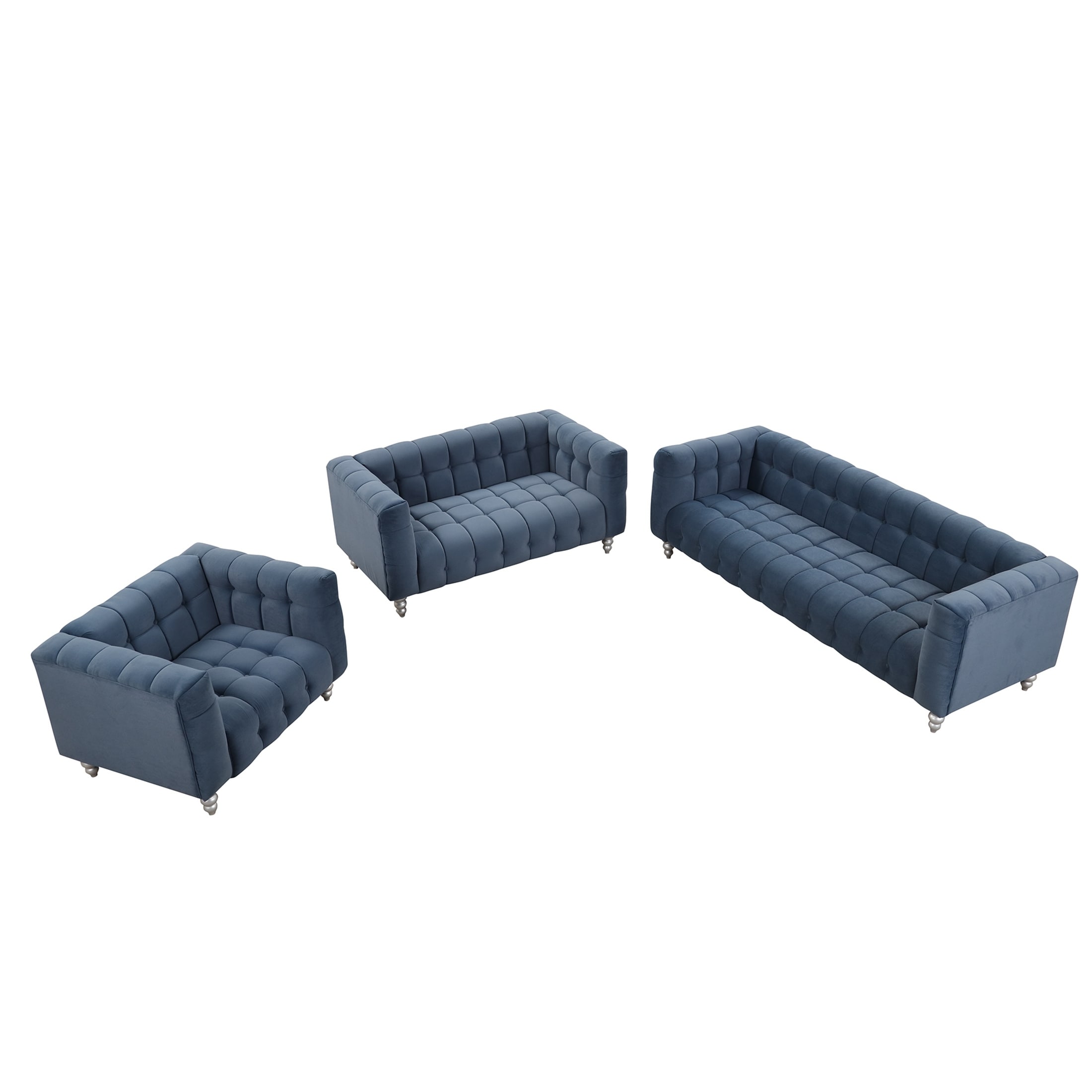 Modern 3-piece sofa set with solid wood legs - Bed Bath